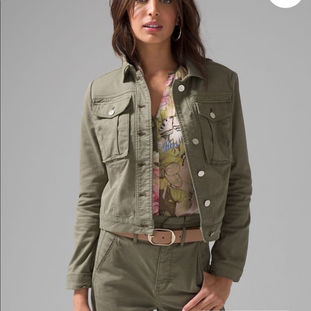 WHBM Cropped Pret Twill Jacket Size S NWT